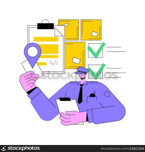 Freight"e request abstract concept vector illustration. Shipping proposal, freight request form, instant"e, submission letter, customs service, worldwide logistics abstract metaphor.. Freight"e request abstract concept vector illustration.