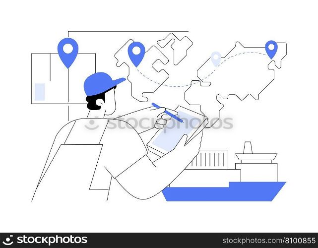 Freight forwarder abstract concept vector illustration. Professional freight broker organizes goods shipments, import expert, forwarding agent, export business, foreign trade abstract metaphor.. Freight forwarder abstract concept vector illustration.