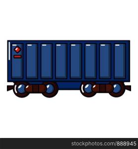 Freight train icon. Cartoon illustration of freight train vector icon for web. Freight train icon, cartoon style