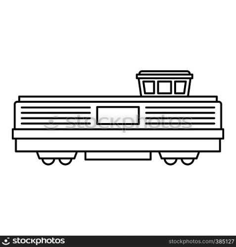 Freight train icon icon. Outline illustration of freight train vector icon for web design. Freight train icon, outline style