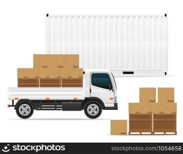 freight transportation concept vector illustration isolated on white background