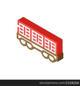 freight wagon isometric icon vector. freight wagon sign. isolated symbol illustration. freight wagon isometric icon vector illustration