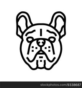 french bulldog dog puppy pet line icon vector. french bulldog dog puppy pet sign. isolated contour symbol black illustration. french bulldog dog puppy pet line icon vector illustration