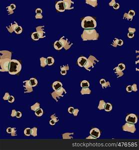 French Bulldog seamless pattern,cartoon vector illustration. French Bulldog seamless pattern,