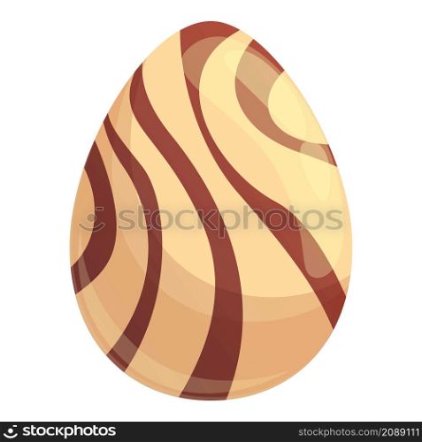 French chocolate egg icon cartoon vector. Easter candy. Caramel egg. French chocolate egg icon cartoon vector. Easter candy