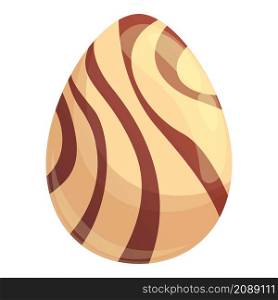 French chocolate egg icon cartoon vector. Easter candy. Caramel egg. French chocolate egg icon cartoon vector. Easter candy