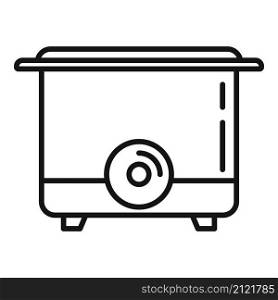 French electric machine icon outline vector. Deep fryer. Oil basket. French electric machine icon outline vector. Deep fryer