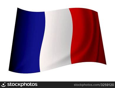 french flag icon with tricolour red white and blue colours