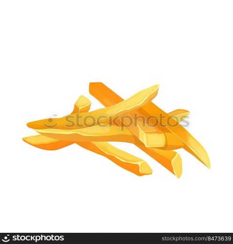 french fries cartoon vector. potato food, fry snack, fast chip french fries vector illustration. french fries cartoon vector illustration