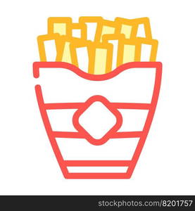 french fries color icon vector. french fries sign. isolated symbol illustration. french fries color icon vector illustration