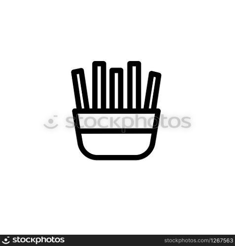 French fries icon design vector template