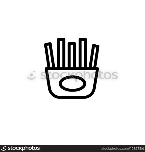 French fries icon design vector template
