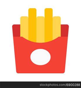 french fries, icon on isolated background