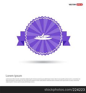 French fries icon - Purple Ribbon banner