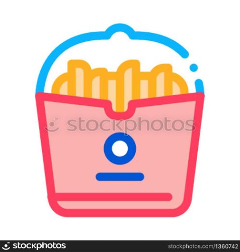 french fries icon vector. french fries sign. color symbol illustration. french fries icon vector outline illustration