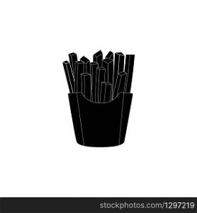 French fries illustration. Isolated on white. Fast food. Vector illustration. French fries illustration. Isolated on white. Fast food. Vector