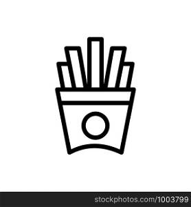 French Fries potatoes icon vector design template