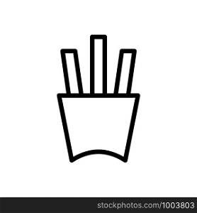 French Fries potatoes icon vector design template