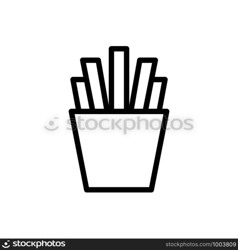 French Fries potatoes icon vector design template