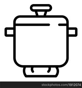 French saucepan icon outline vector. Kitchen chef. Dish cookware. French saucepan icon outline vector. Kitchen chef