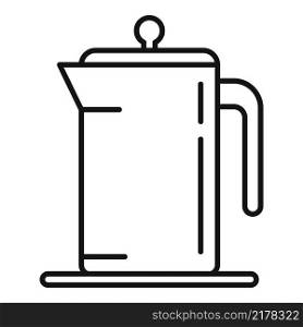 French tea press icon outline vector. Hot drink. Water herbal. French tea press icon outline vector. Hot drink