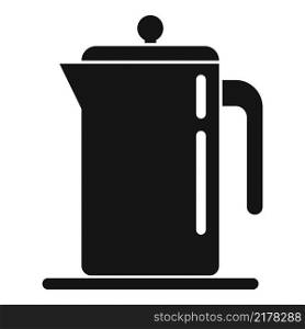 French tea press icon simple vector. Hot drink. Water herbal. French tea press icon simple vector. Hot drink