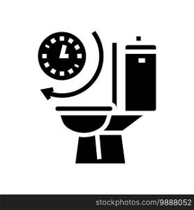 frequent urination glyph icon vector. frequent urination sign. isolated contour symbol black illustration. frequent urination glyph icon vector illustration