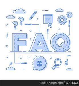frequently asked question faq concept