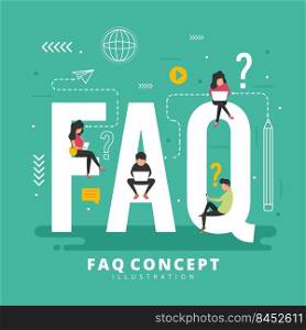 frequently asked question faq concept
