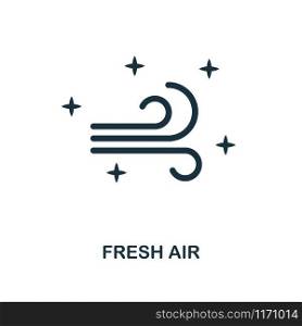 Fresh Air creative icon. Simple element illustration. Fresh Air concept symbol design from cleaning collection. Can be used for mobile and web design, apps, software, print.. Fresh Air icon. Line style icon design from cleaning icon collection. UI. Illustration of fresh air icon. Pictogram isolated on white. Ready to use in web design, apps, software, print.