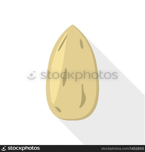 Fresh almond nut icon. Flat illustration of fresh almond nut vector icon for web design. Fresh almond nut icon, flat style