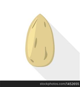Fresh almond nut icon. Flat illustration of fresh almond nut vector icon for web design. Fresh almond nut icon, flat style