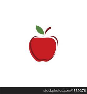 Fresh Apple fruit illustration logo vector design