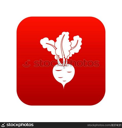 Fresh beetroot icon digital red for any design isolated on white vector illustration. Fresh beetroot icon digital red