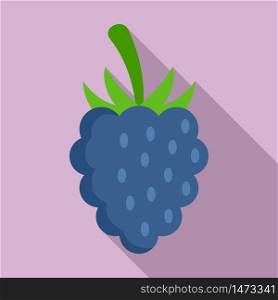 Fresh blackberry icon. Flat illustration of fresh blackberry vector icon for web design. Fresh blackberry icon, flat style