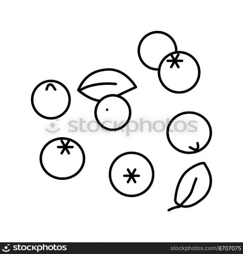 fresh blueberry berry line icon vector. fresh blueberry berry sign. isolated contour symbol black illustration. fresh blueberry berry line icon vector illustration