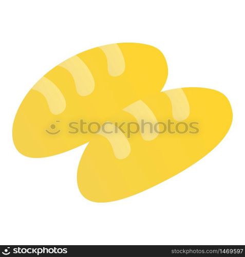 Fresh bread icon. Isometric of fresh bread vector icon for web design isolated on white background. Fresh bread icon, isometric style