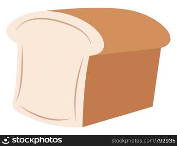 Fresh bread, illustration, vector on white background.