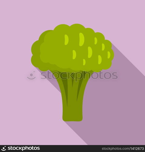 Fresh broccoli icon. Flat illustration of fresh broccoli vector icon for web design. Fresh broccoli icon, flat style