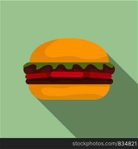 Fresh burger icon. Flat illustration of fresh burger vector icon for web design. Fresh burger icon, flat style
