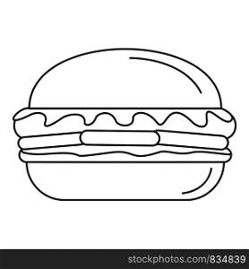 Fresh burger icon. Outline fresh burger vector icon for web design isolated on white background. Fresh burger icon, outline style