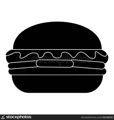 Fresh burger icon. Simple illustration of fresh burger vector icon for web design isolated on white background. Fresh burger icon, simple style