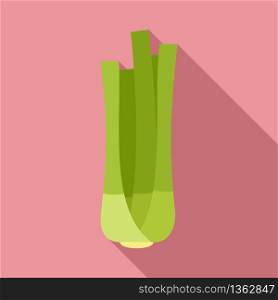 Fresh celery icon. Flat illustration of fresh celery vector icon for web design. Fresh celery icon, flat style