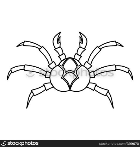 Fresh crab icon. Outline illustration of fresh crab vector icon for web. Fresh crab icon, outline style