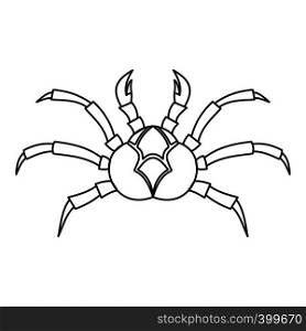 Fresh crab icon. Outline illustration of fresh crab vector icon for web. Fresh crab icon, outline style