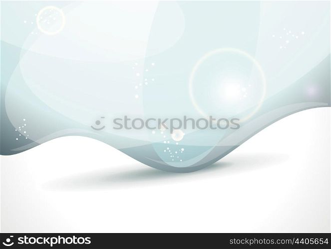 Fresh design idea with shining element. Blue abstract background