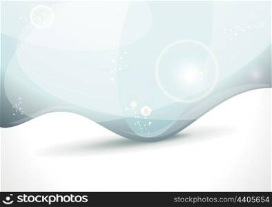 Fresh design idea with shining element. Blue abstract background