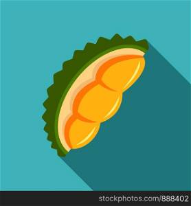Fresh durian piece icon. Flat illustration of fresh durian piece vector icon for web design. Fresh durian piece icon, flat style