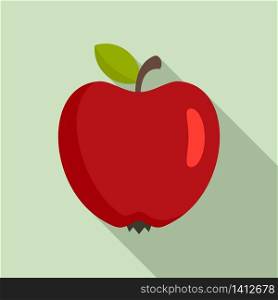 Fresh eco apple icon. Flat illustration of fresh eco apple vector icon for web design. Fresh eco apple icon, flat style
