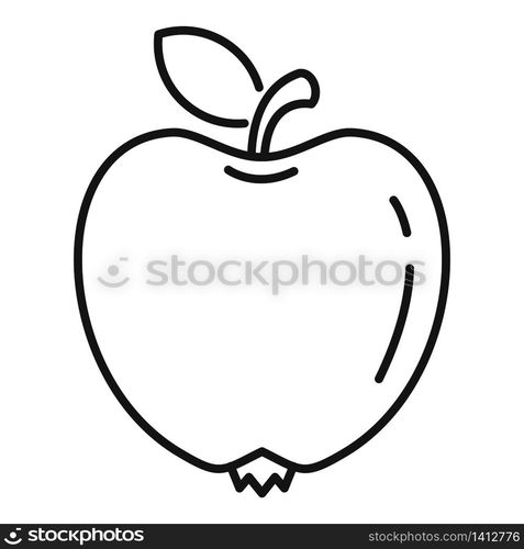 Fresh eco apple icon. Outline fresh eco apple vector icon for web design isolated on white background. Fresh eco apple icon, outline style